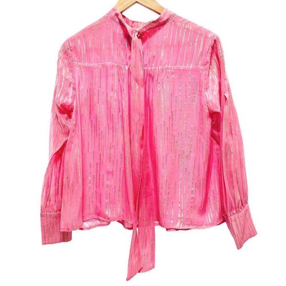 New Birgitte Herskind Ilse Silk Striped Blouse - Picture 9 of 15